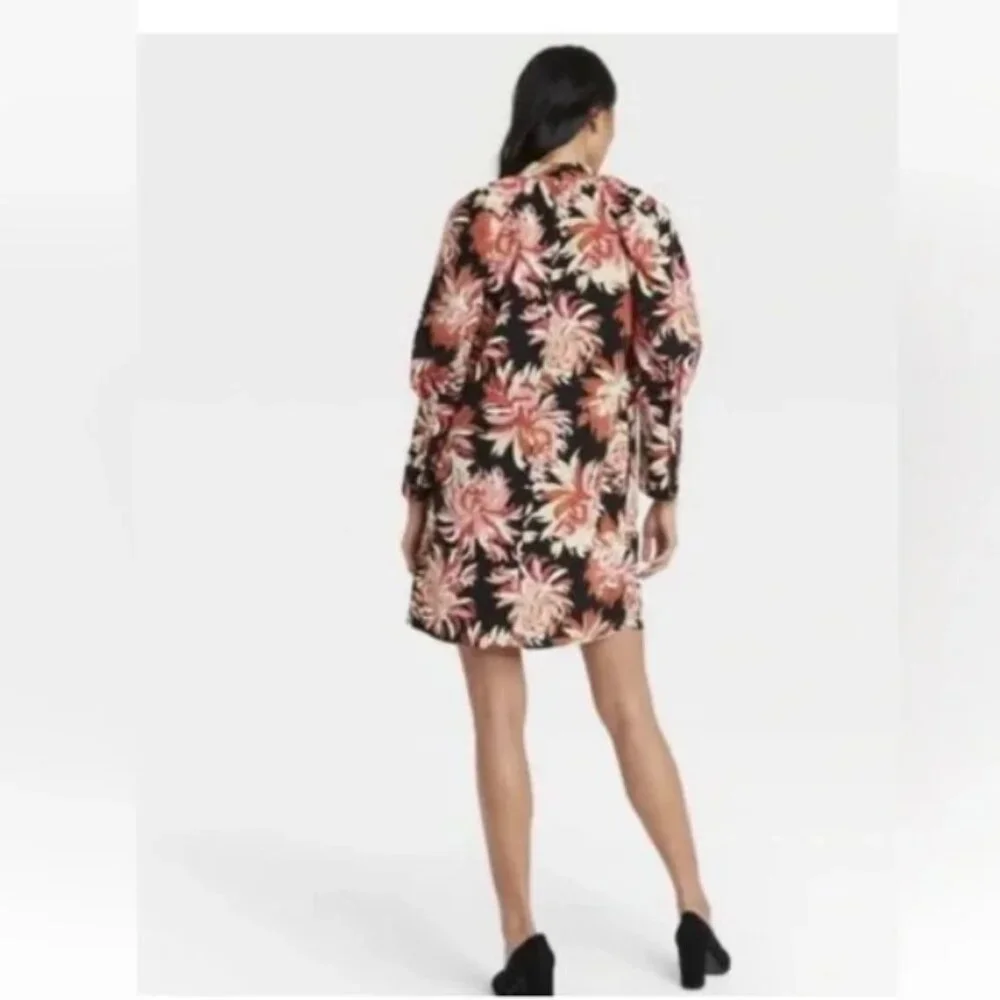 Who What Wear Floral Puff Long‎ Sleeve Dress XXL NW - Picture 2 of 4